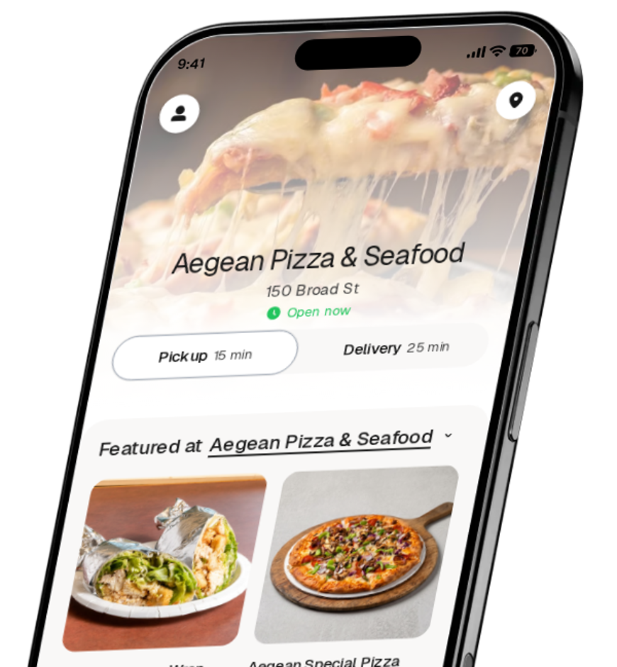 Aegean Pizza & Seafood app preview