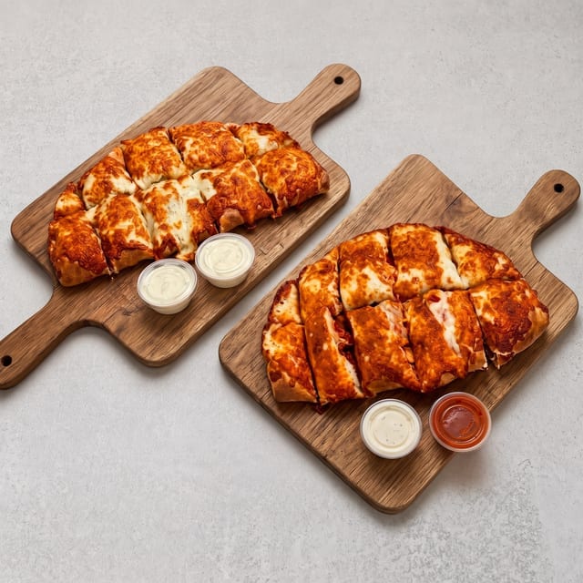 Chicken Broccoli Alfredo Calzone.